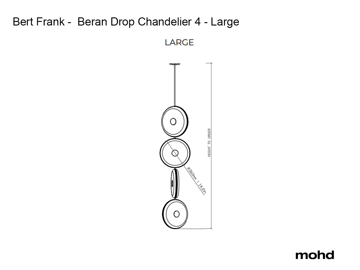 Люстра Bert Frank Beran Drop, 4 · большая