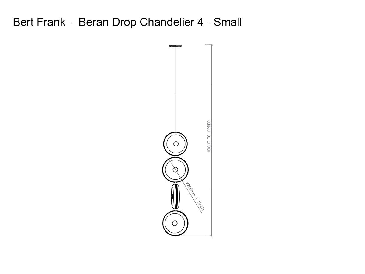 Bert Frank Beran Drop Chandelier 4 Small