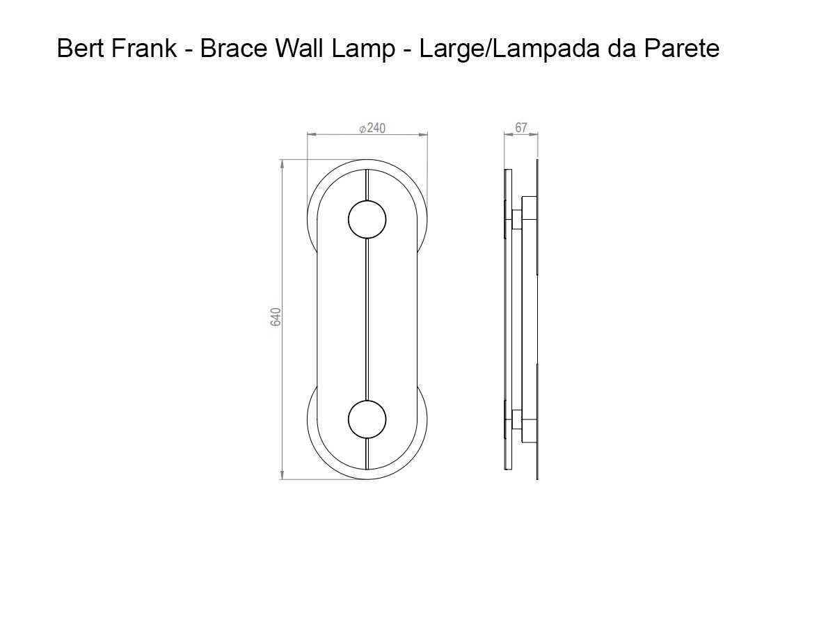 Bert Frank Brace Wall Lamp Large