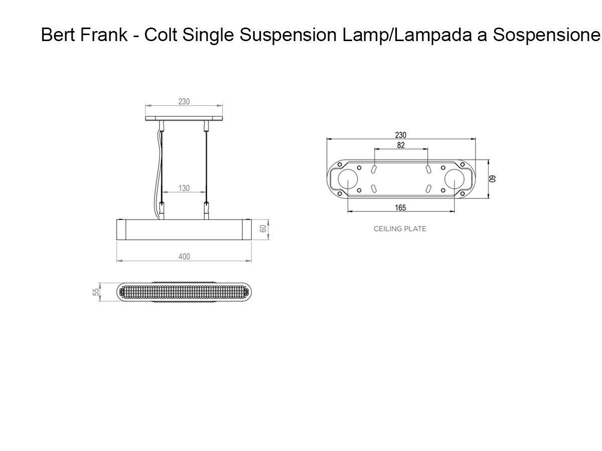 Bert Frank Colt Single Suspension Lamp