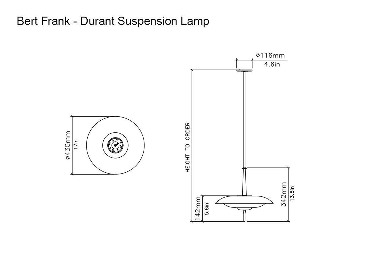 Bert Frank Durant Suspension Lamp