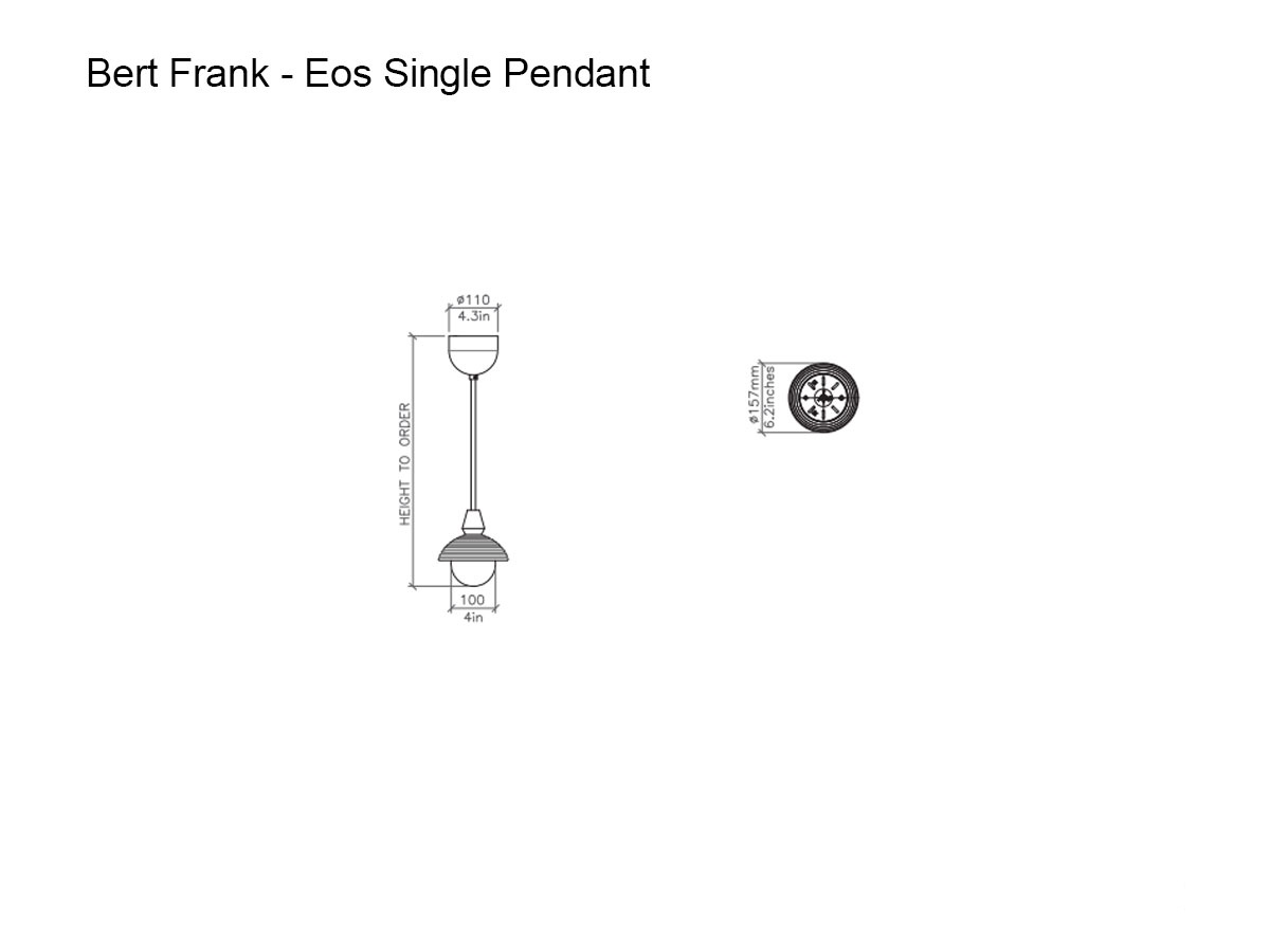 Bert Frank Eos Single Pendant