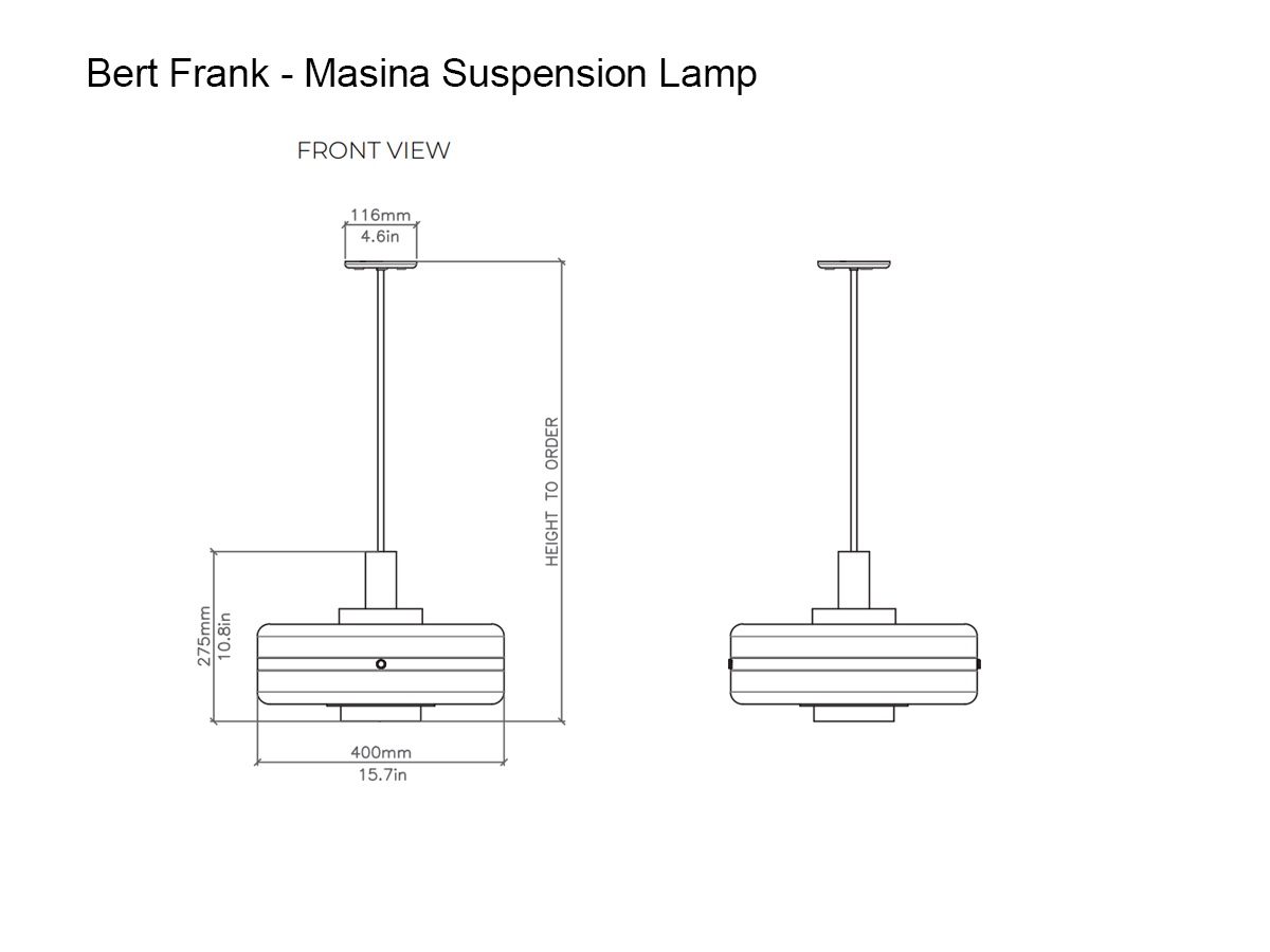 Bert Frank Masina Suspension Lamp 400