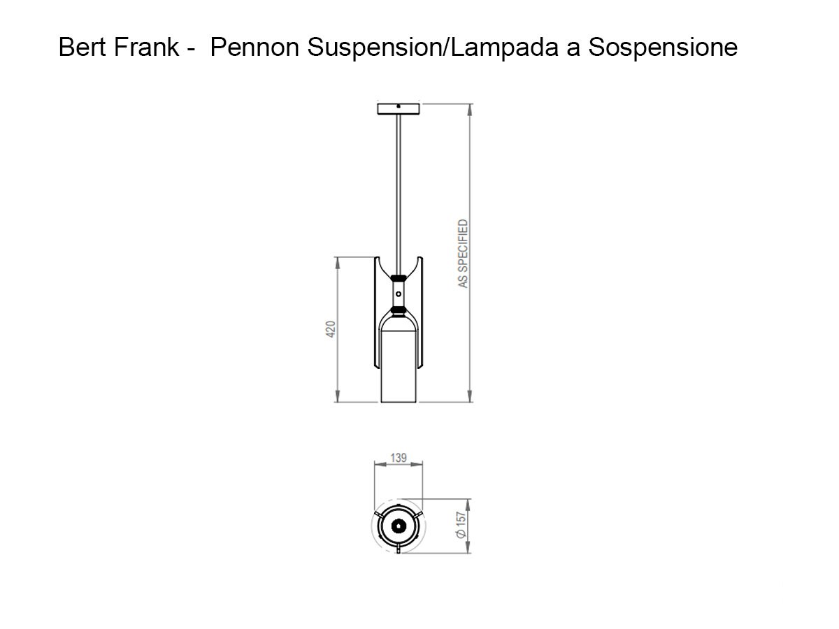 Bert Frank Pennon Suspension Lamp