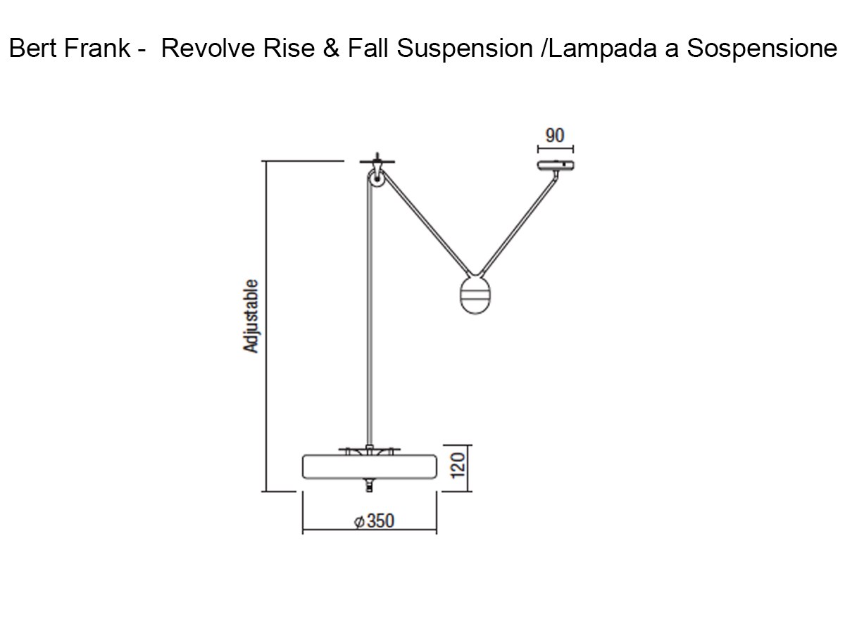 Bert Frank Revolve Rise And Fall Suspension Lamp