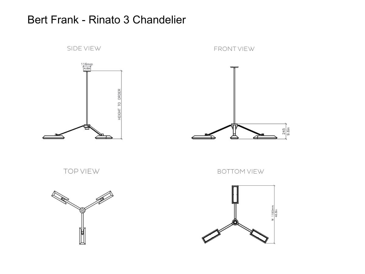 Bert Frank Rinato 3 Chandelier