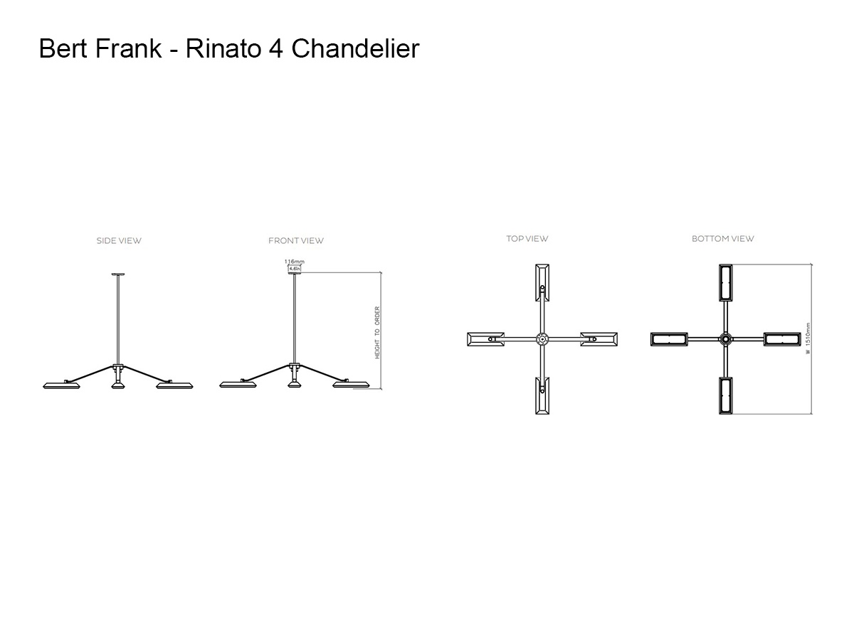 Bert Frank Rinato 4 Chandelier