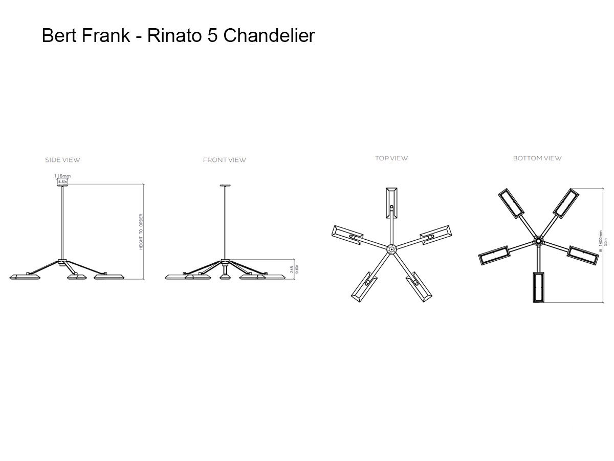 Bert Frank Rinato 5 Chandelier