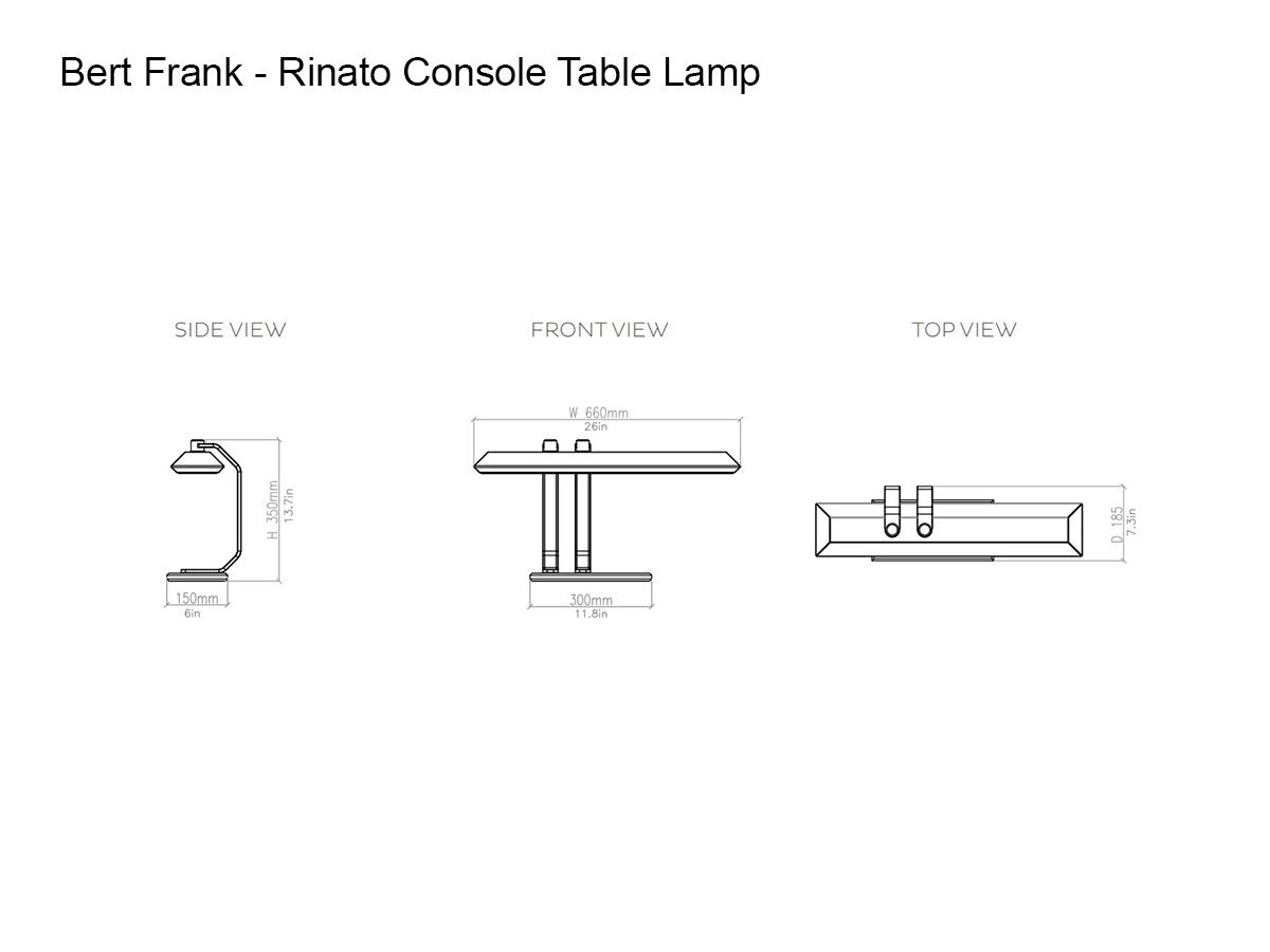 Bert Frank Rinato Console Table Lamp