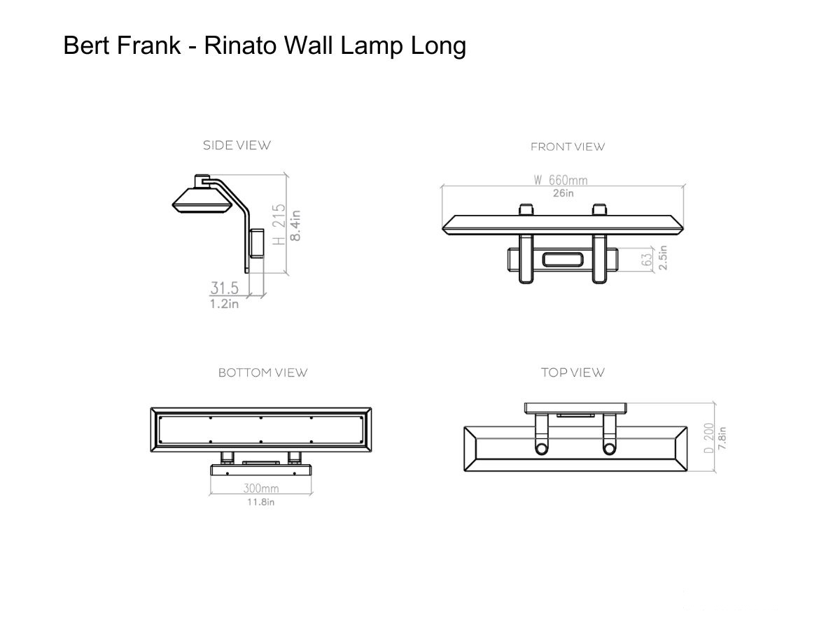 Bert Frank Rinato Wall Lamp Long