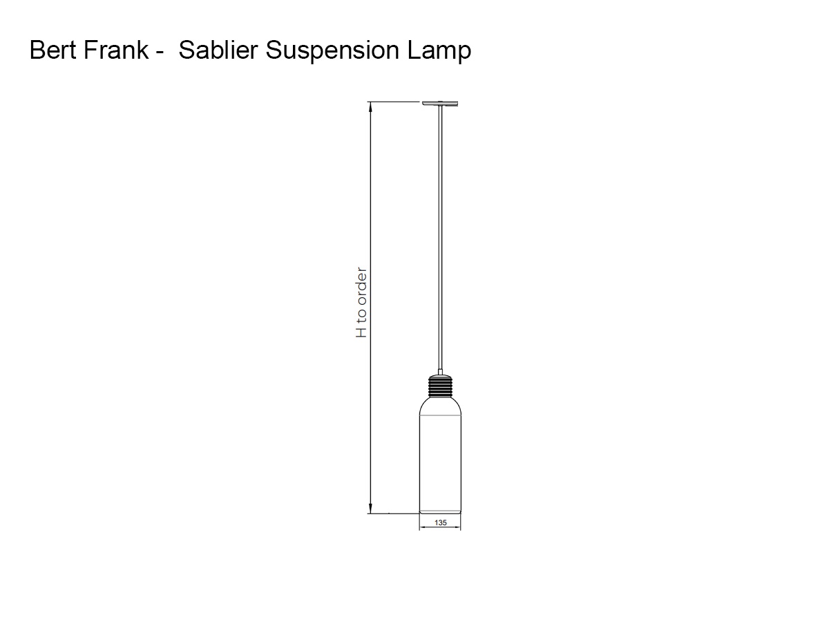 Bert Frank Sablier Suspension Lamp