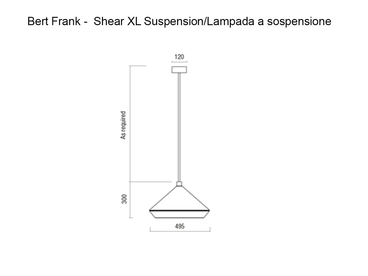 Bert Frank Shear Xl Suspension Lamp