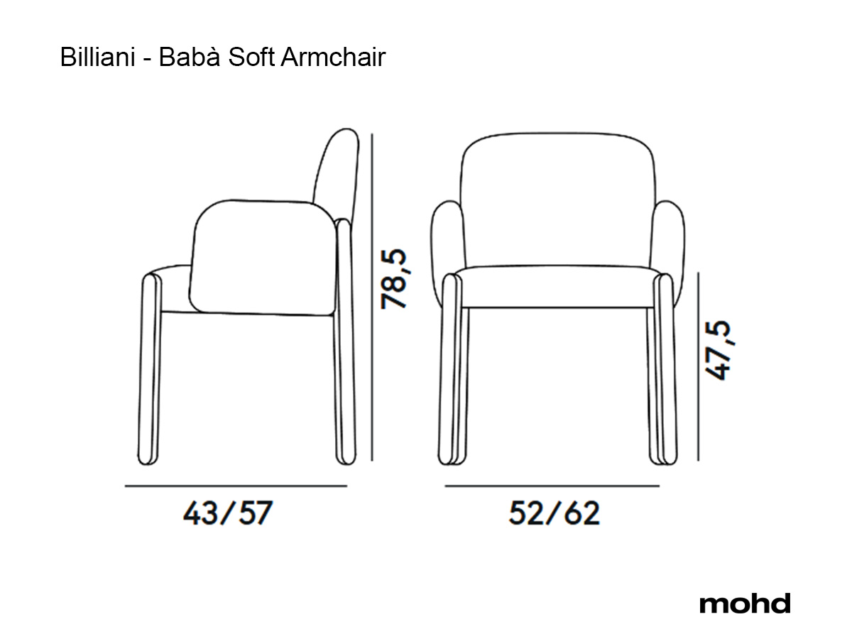 Кресло Billiani Babà Soft 874