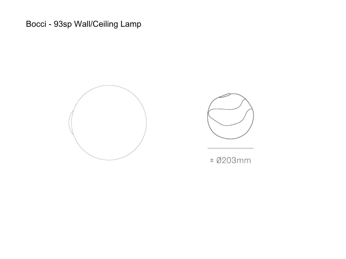 Bocci 93sp Wall Ceiling Lamp Brass Large Plate