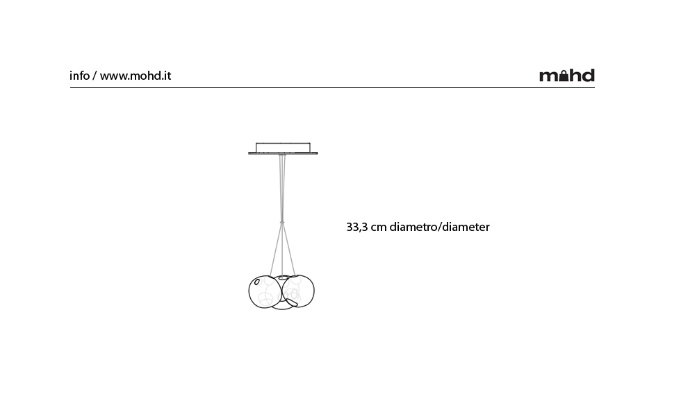 Bocci Serie 283 Suspension Lamp 3 Element Cluster