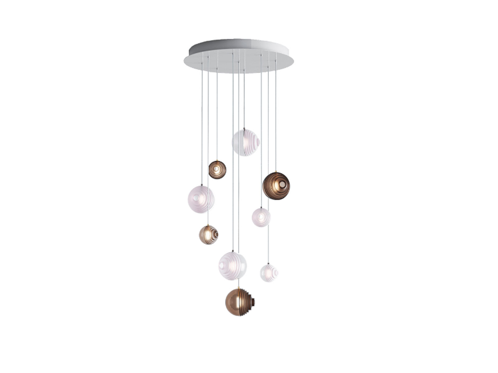 Bomma Dark And Bright Chandelier X9 Suspension Lamp