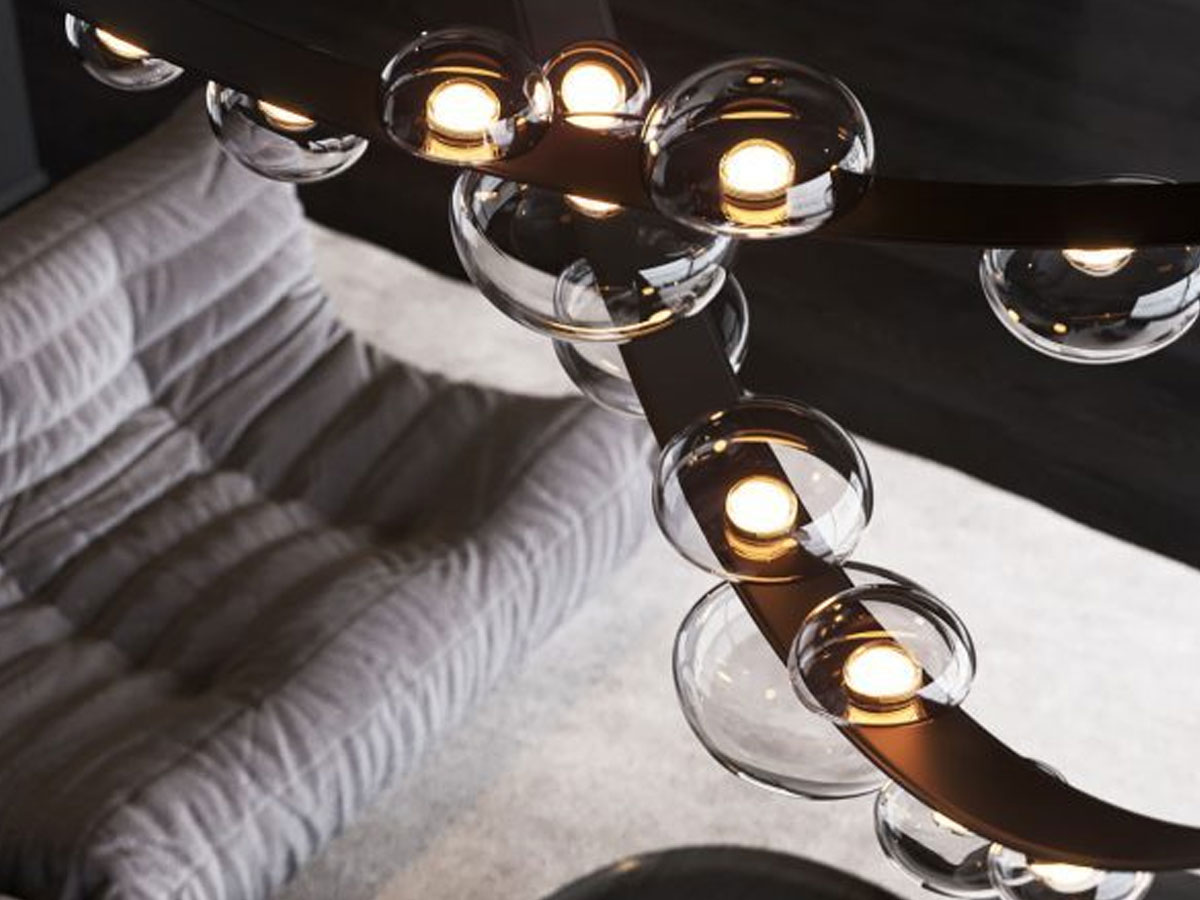 Bomma Dew Drops Leather Suspension Lamp