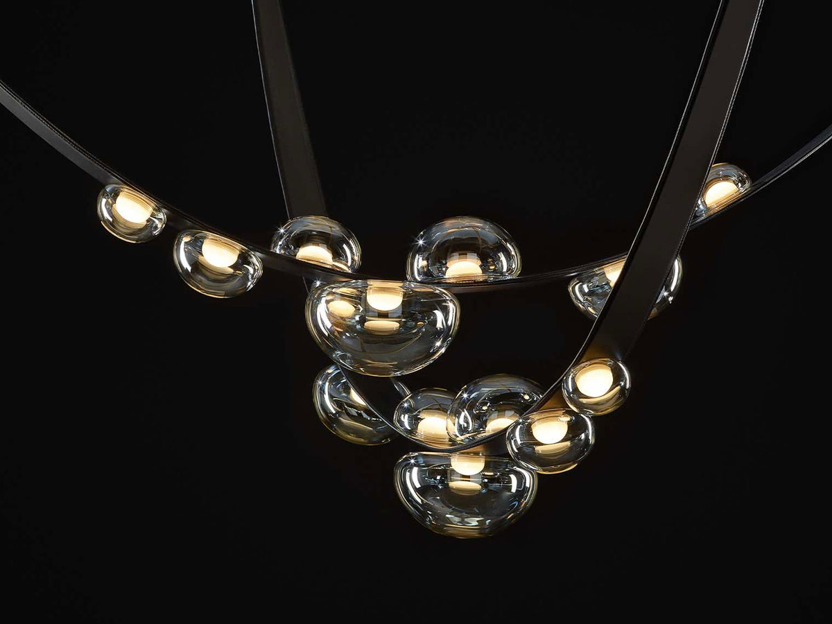 Bomma Dew Drops Leather Suspension Lamp