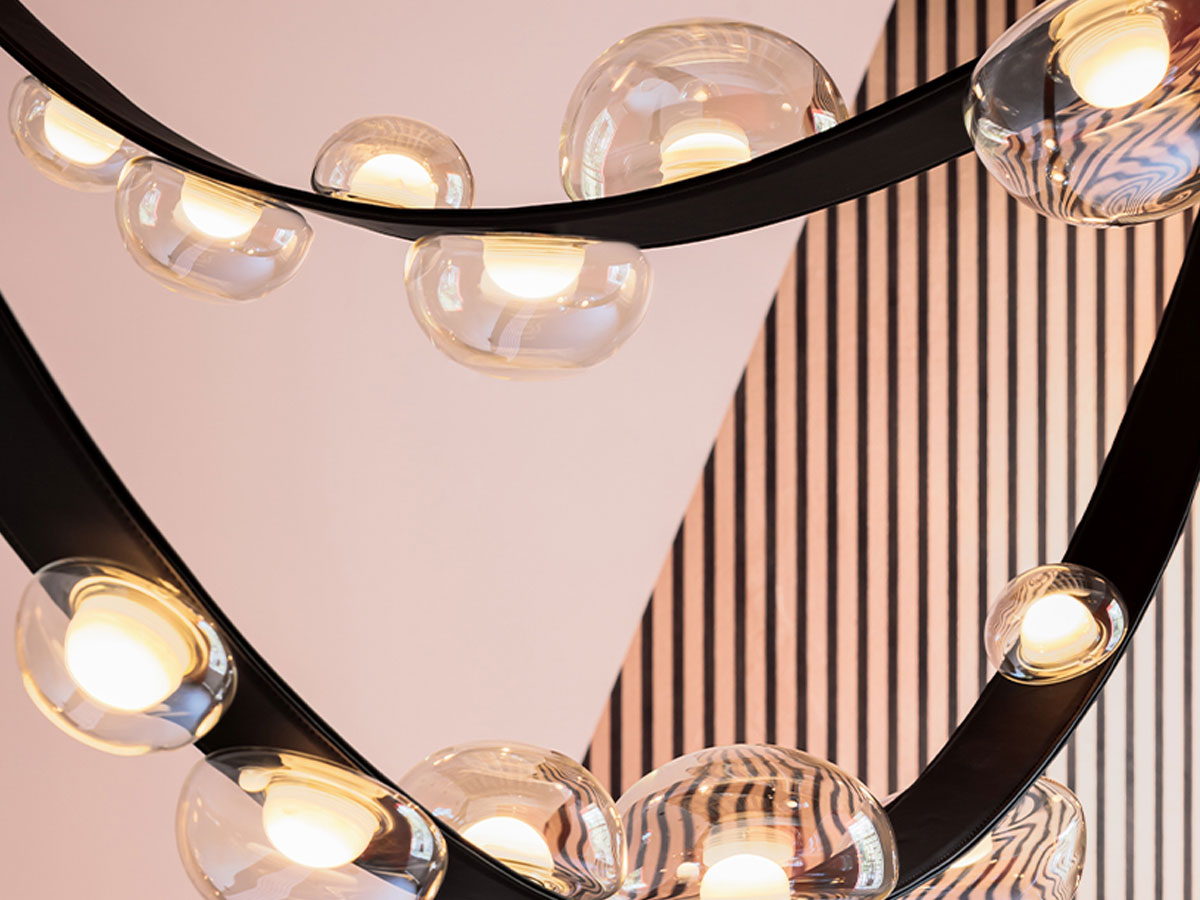 Bomma Dew Drops Leather Suspension Lamp