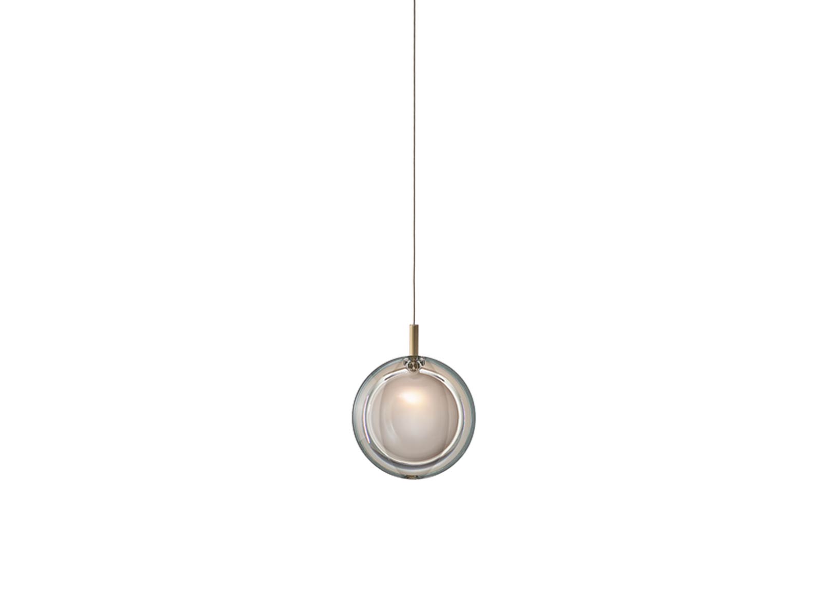 Bomma Lens Chandelier 26x 13 Smoke 13 White Suspension Lamp