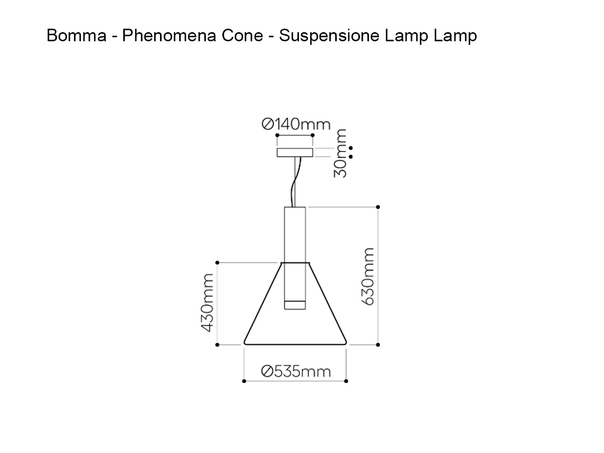 Bomma Phenomena Cone Suspension Lamp