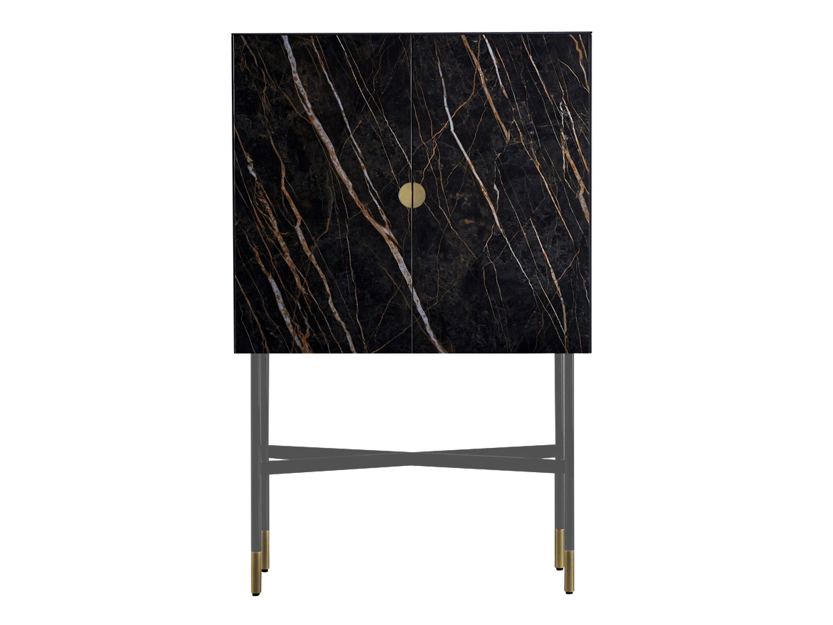 Bontempi Madison Bar Cabinet 1550sp Noir Desir Anthracite
