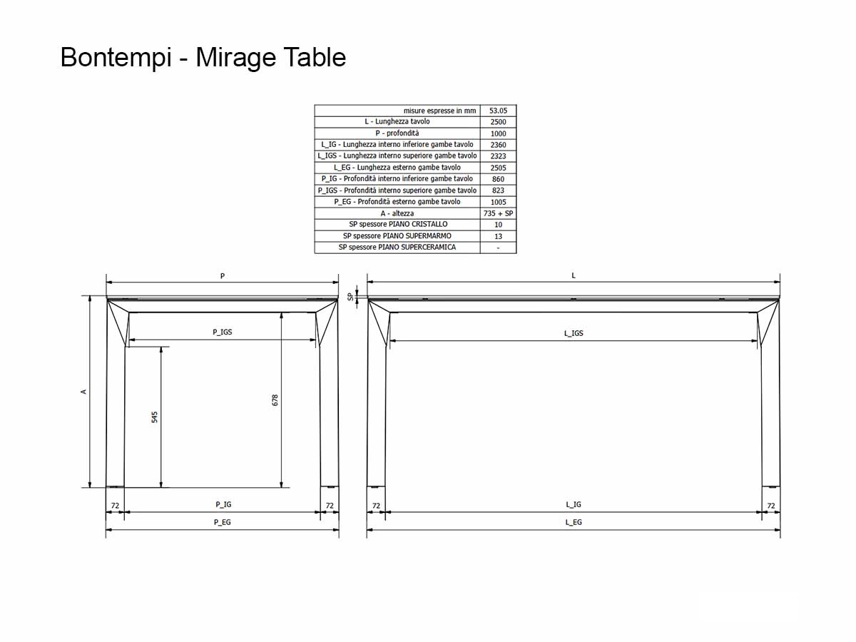 Bontempi Mirage Table