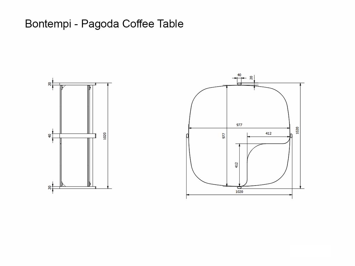 Bontempi Pagoda Coffee Table