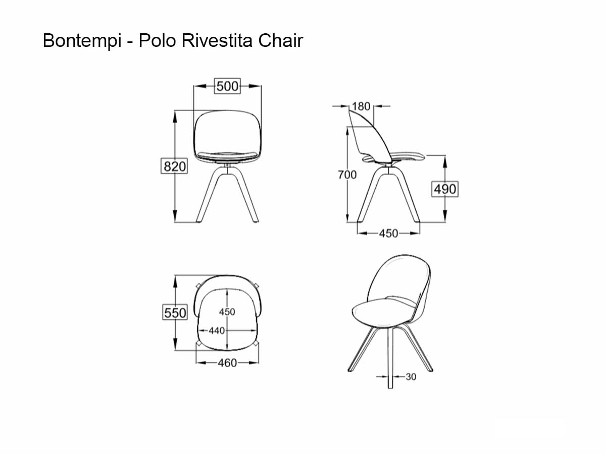 Bontempi Polo Chair With Upholstery