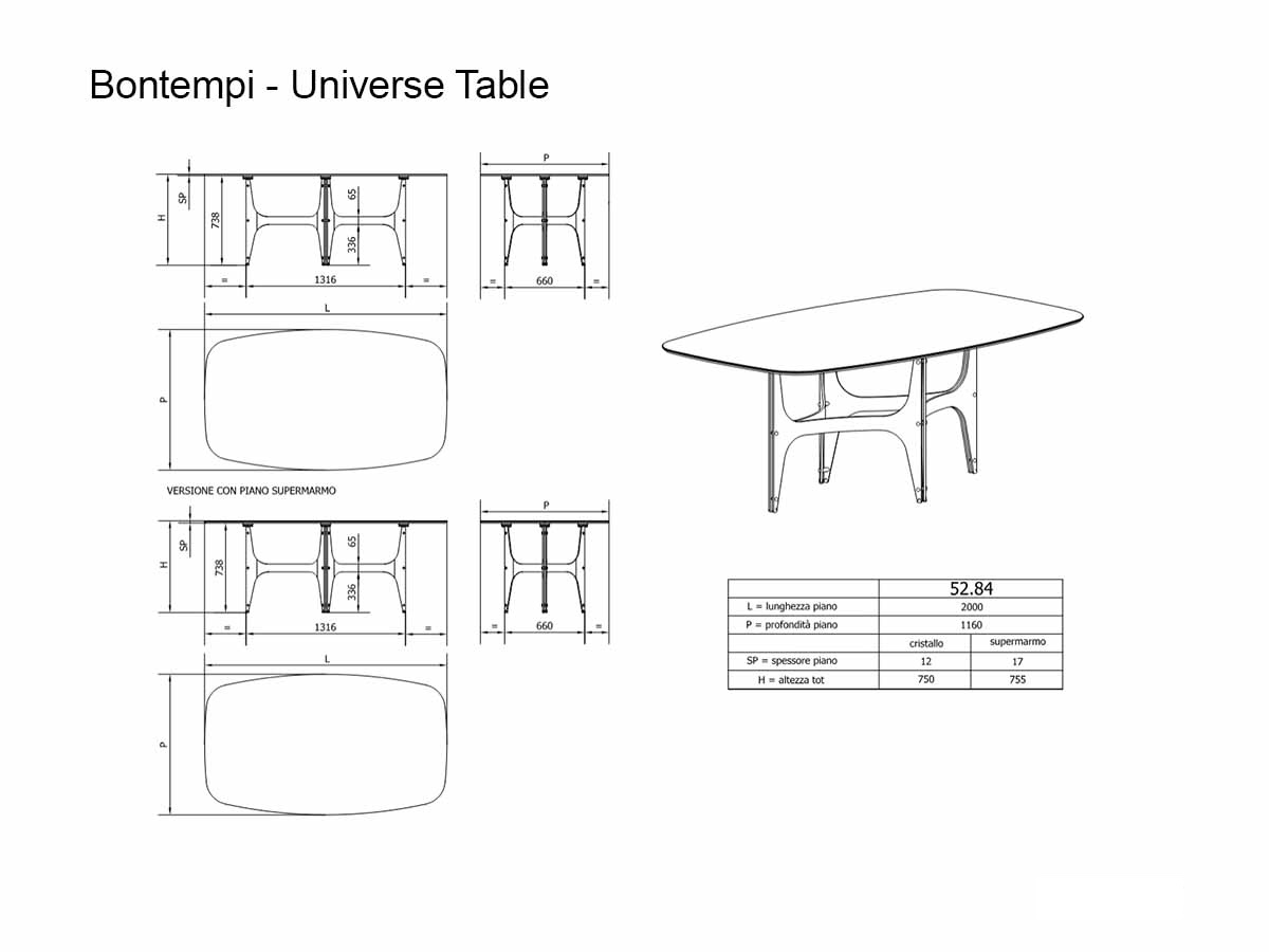 Bontempi Universe Table