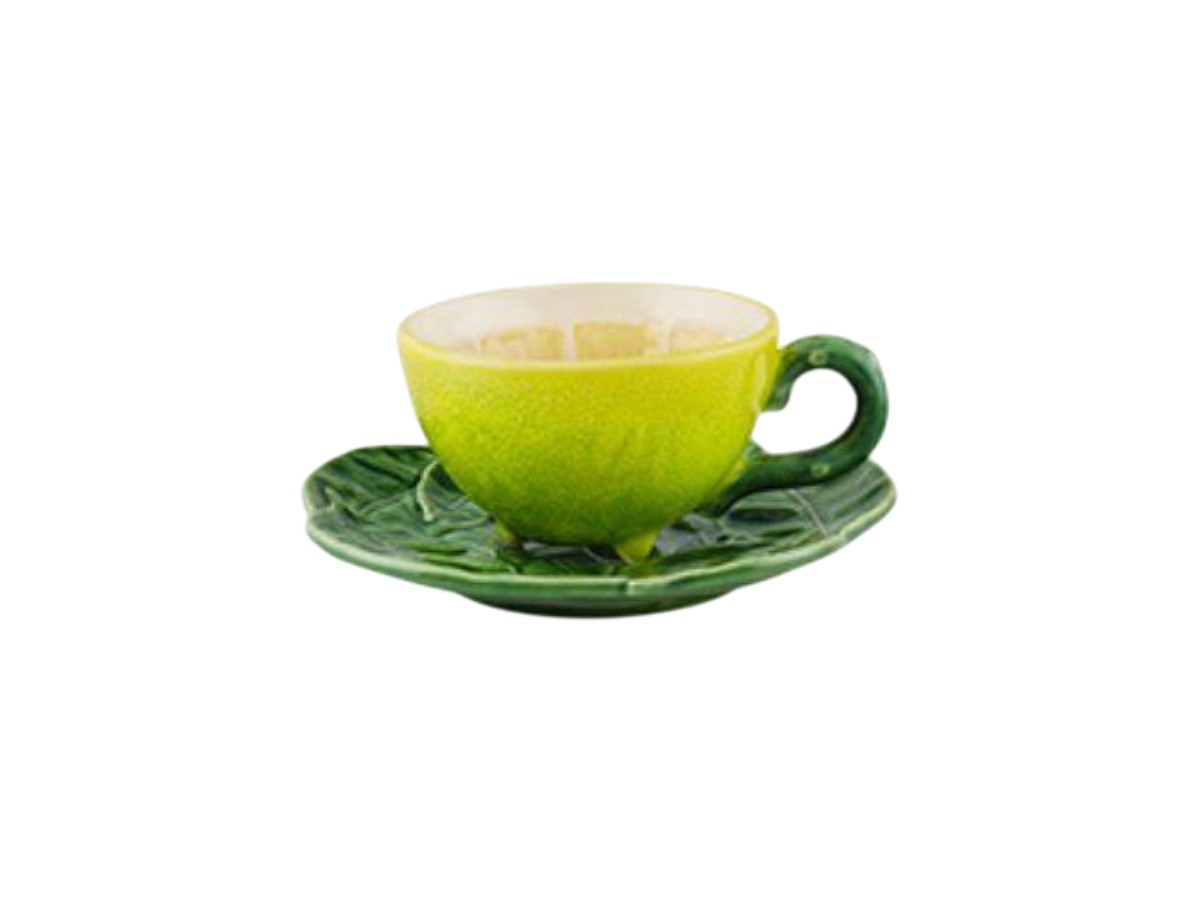 Кружка Bordallo Pinheiro Lemon, чайная с блюдцем