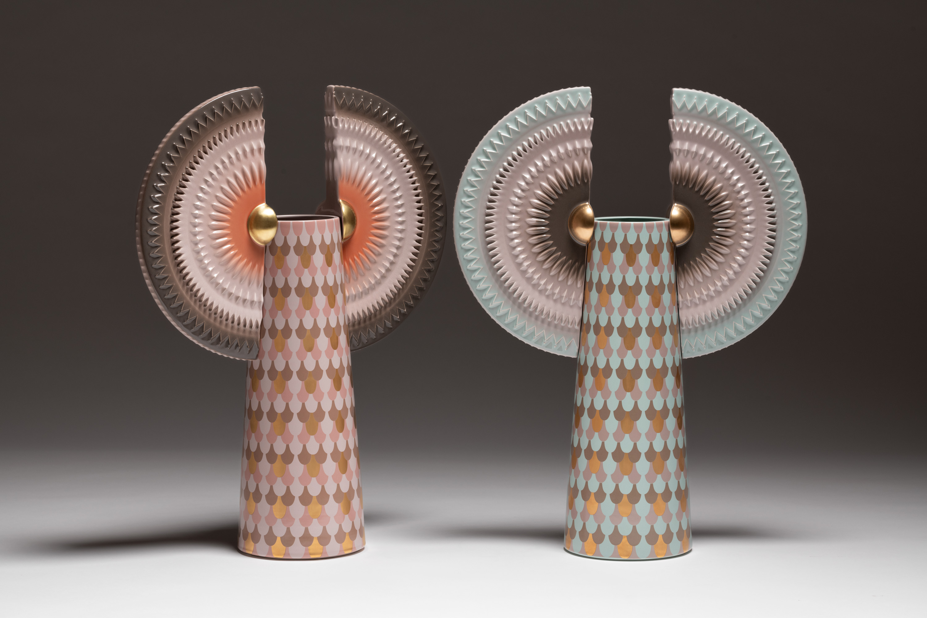 Bosa Oasis Solar Disc Bird Vase Sculpture