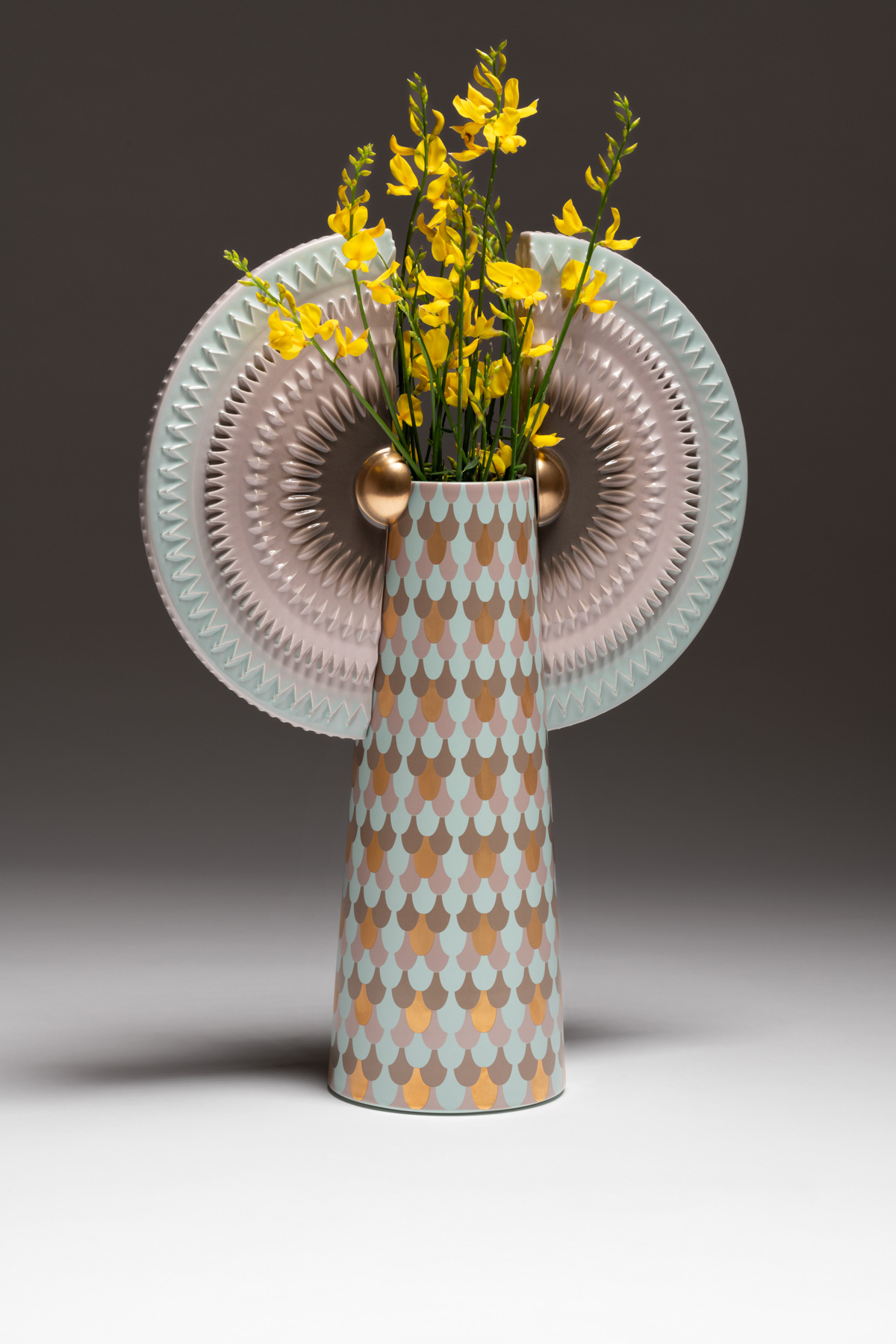Bosa Oasis Solar Disc Bird Vase Sculpture