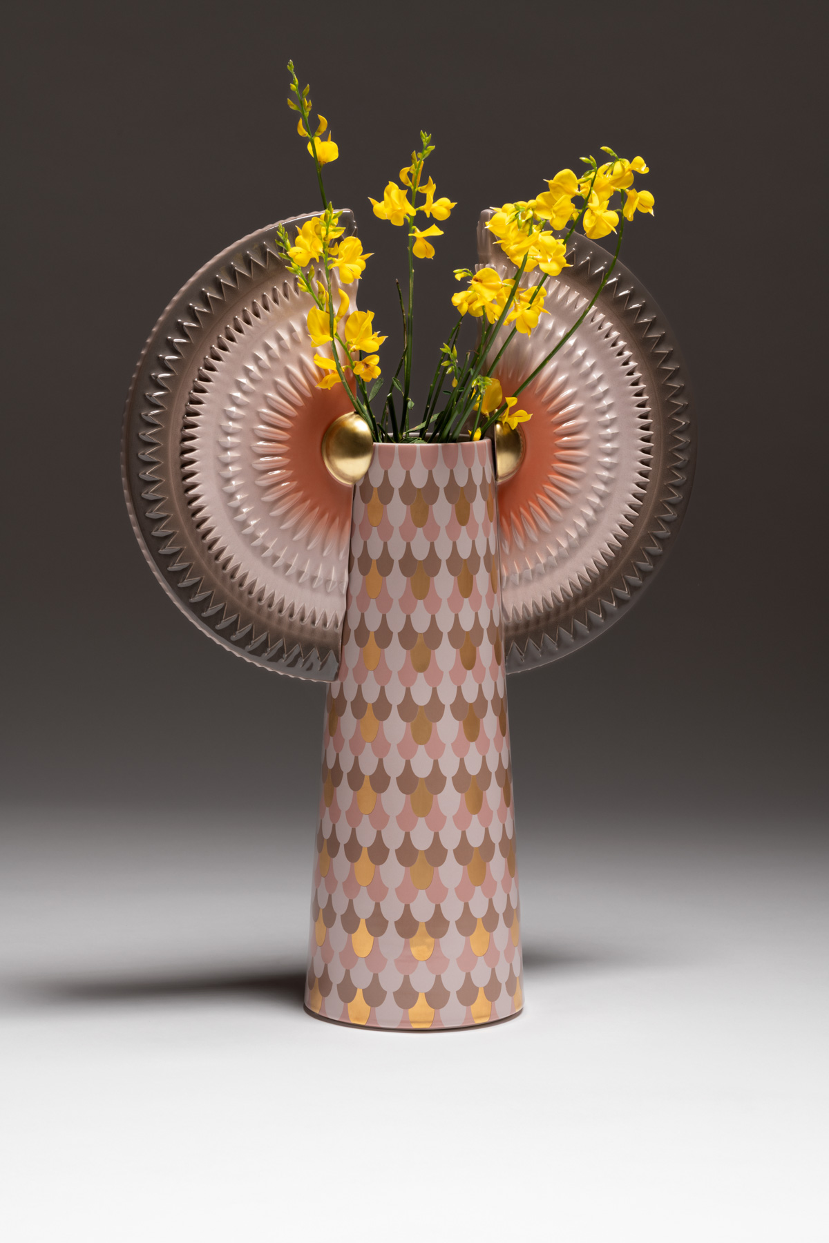 Bosa Oasis Solar Disc Bird Vase Sculpture