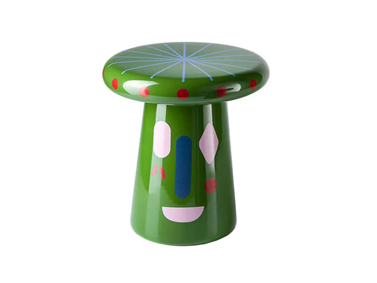 Bosa T Table Tall Glossy Pinewood Green