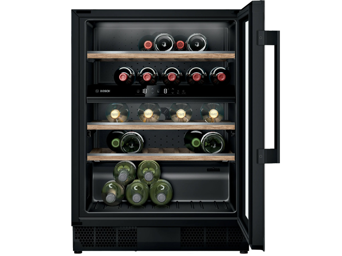 Винный шкаф BOSCH KUW21AHG0 Series 6, с климат-контролем · встраиваемый
