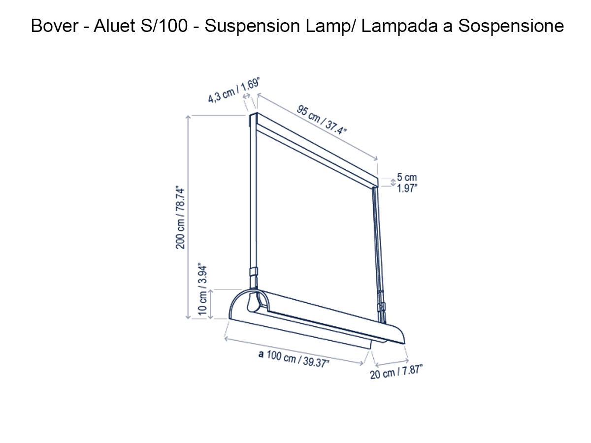 Bover Aluet S 100 Suspension Lamp