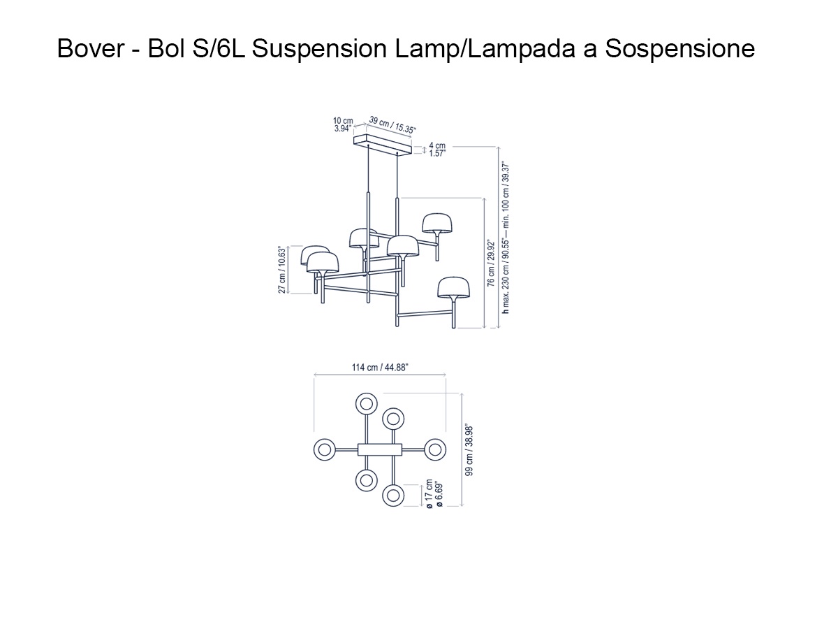 Bover Bol S6l Suspension Lamp