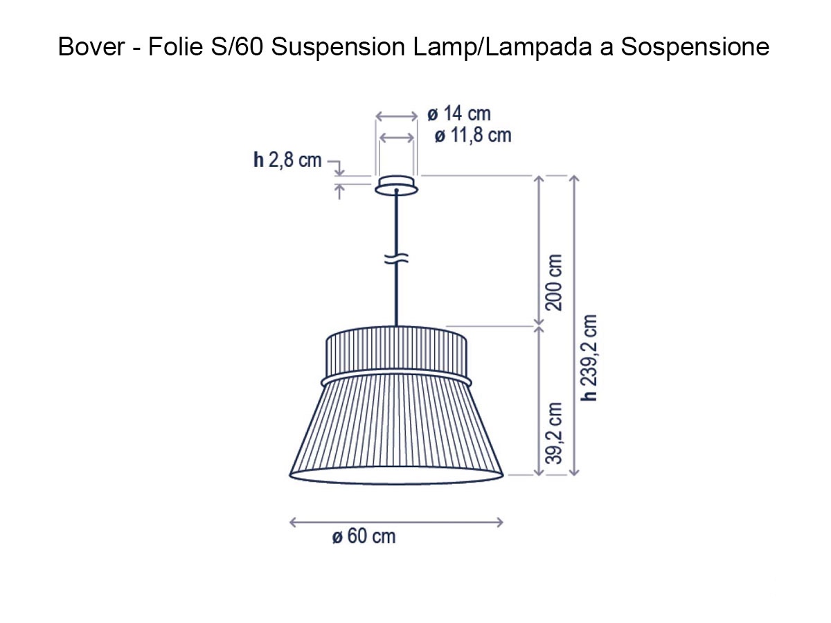 Bover Folie S60 Suspension Lamp