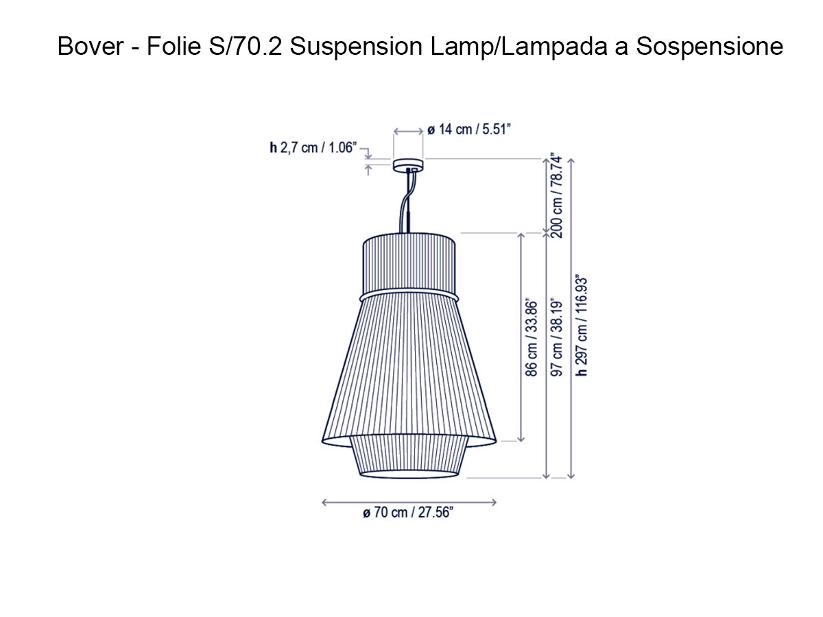 Bover Folie S702 Suspension Lamp