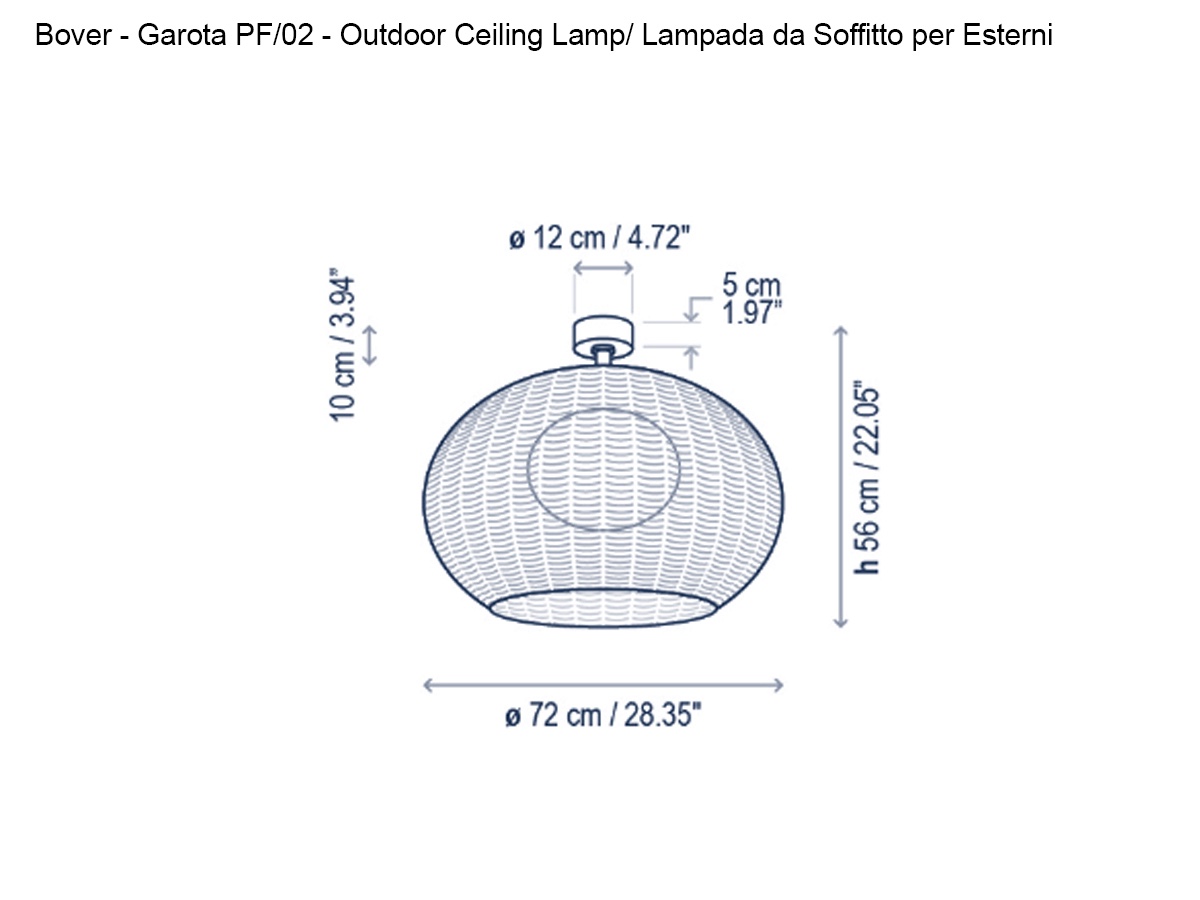 Bover Garota Pf 02 Ceiling Lamp Outdoor