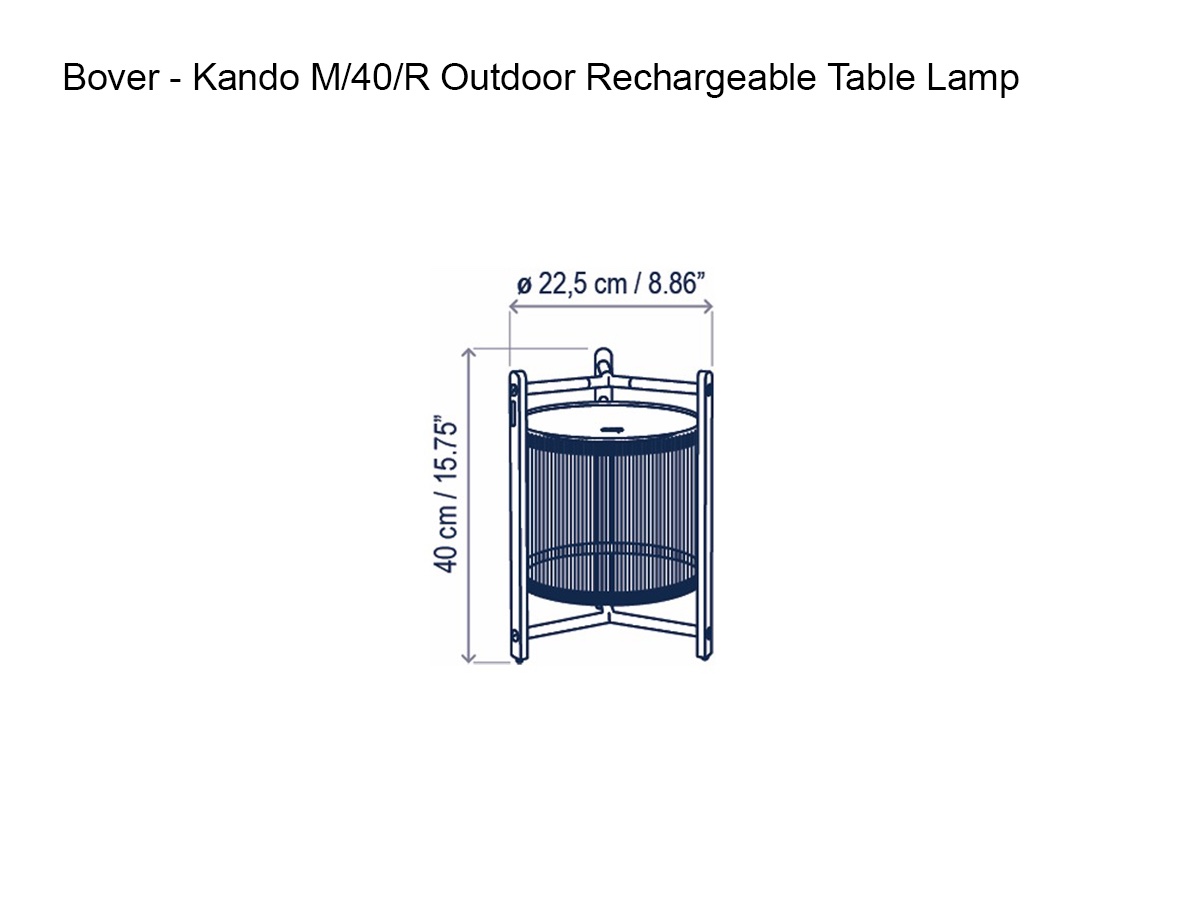 Bover Kando M40r Outdoor Rechargeable Table Lamp