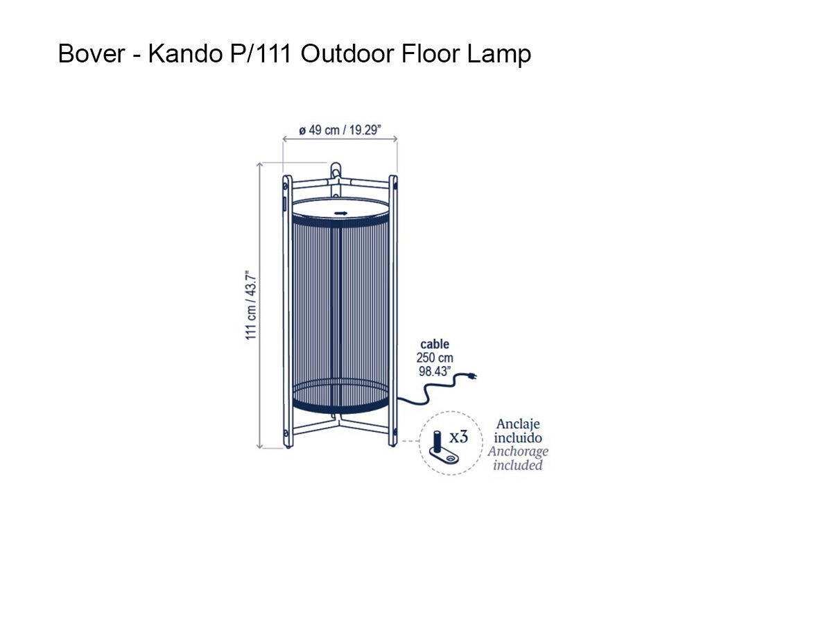 Bover Kando P111 Outdoor Floor Lamp