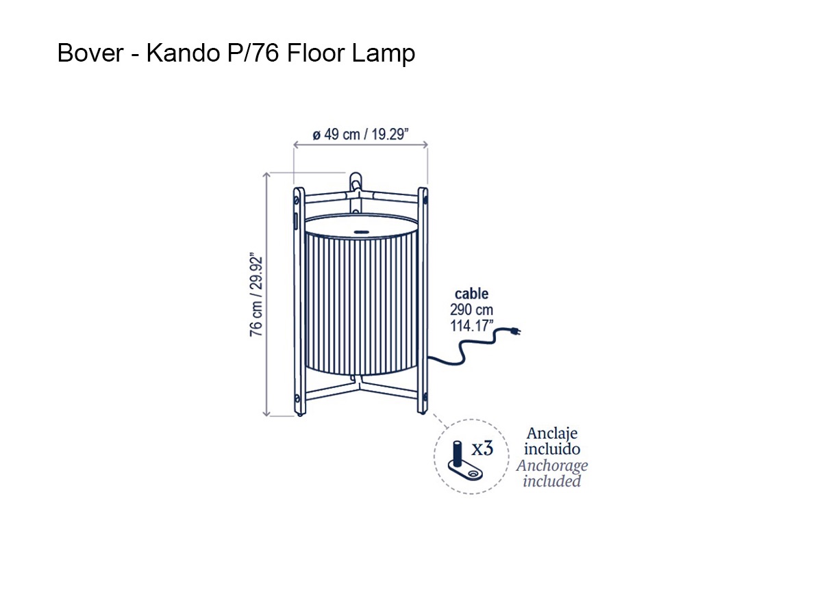 Bover Kando P76 Floor Lamp