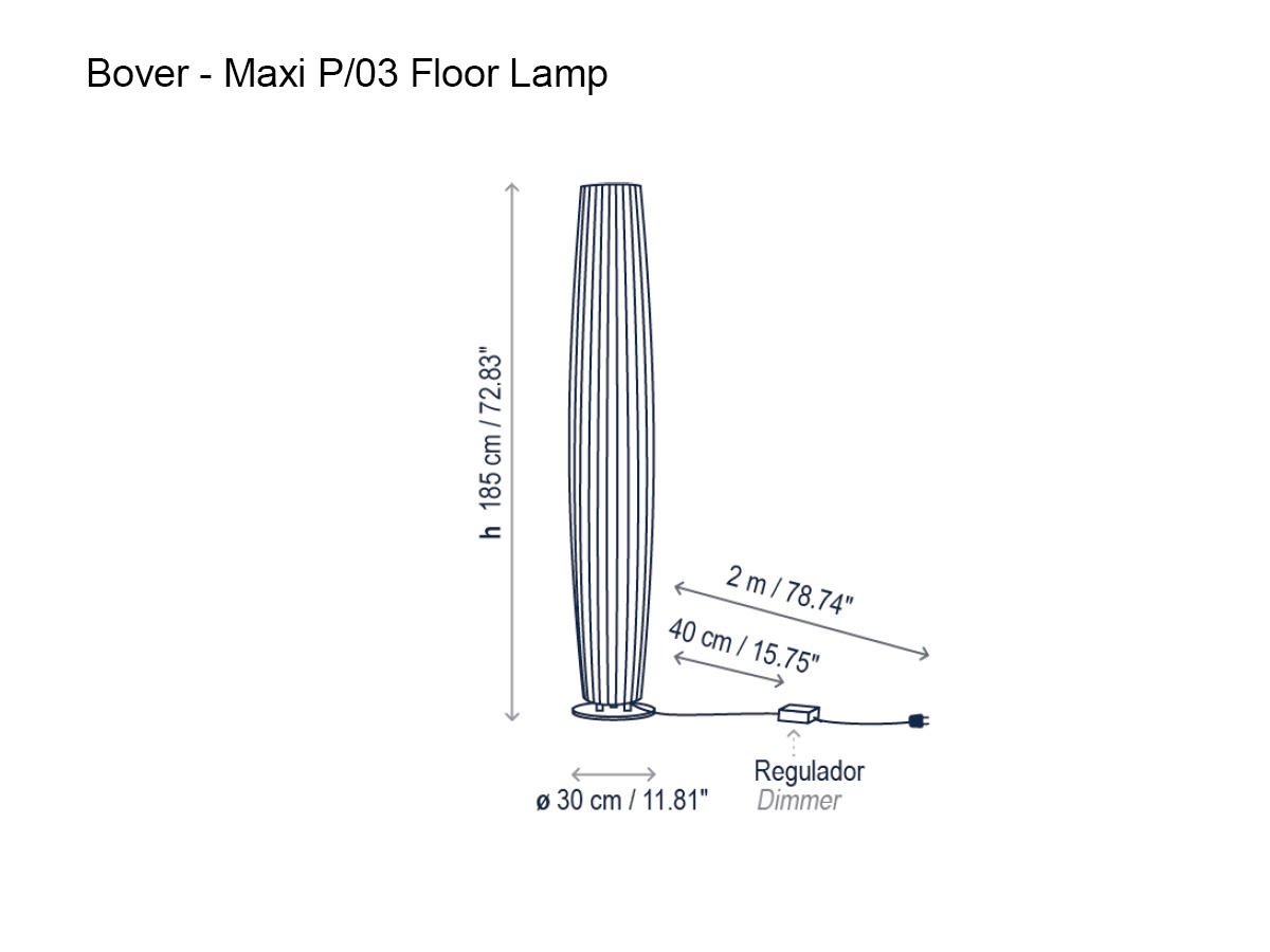 Bover Maxi P03 Floor Lamp