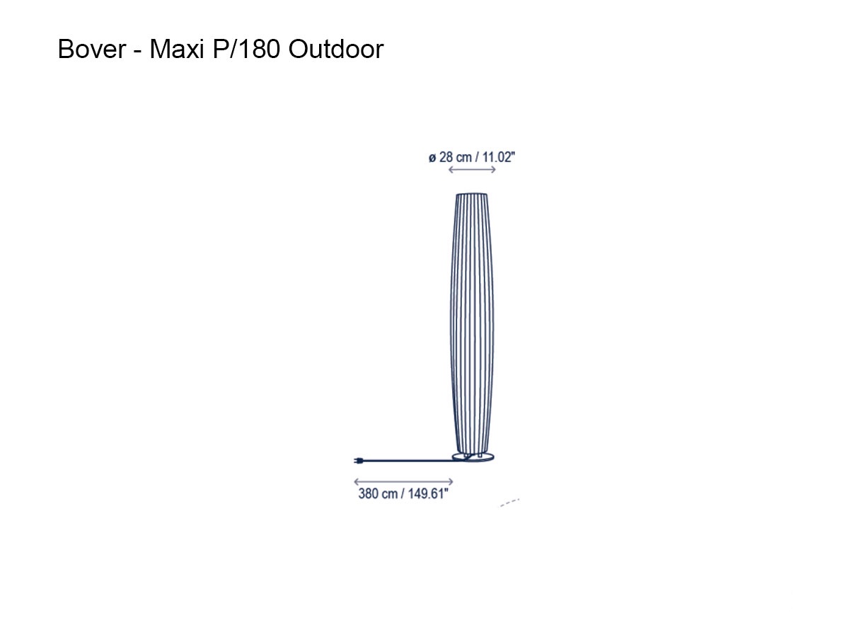 Bover Maxi P 180 Floor Lamp Outdoor