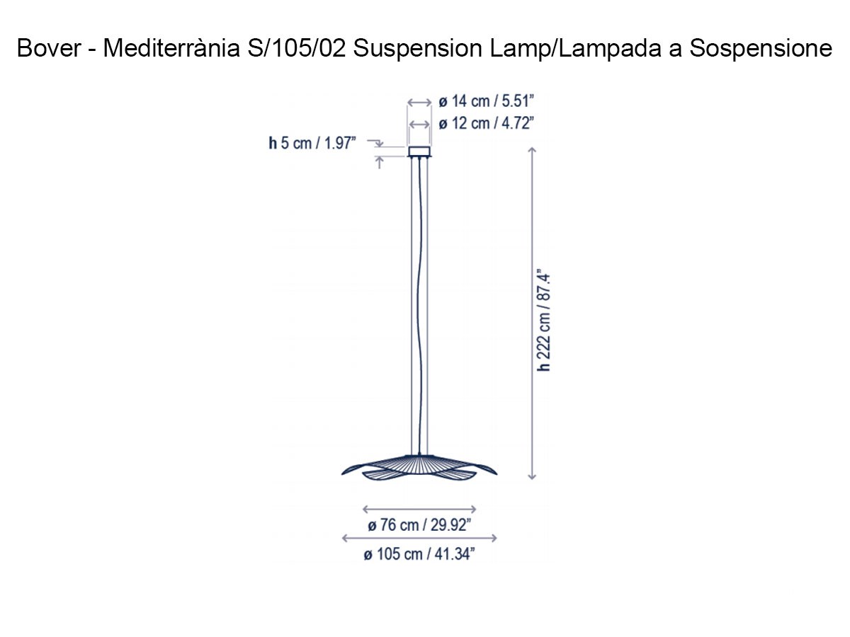 Bover Mediterrania S 105 02 Suspension Lamp