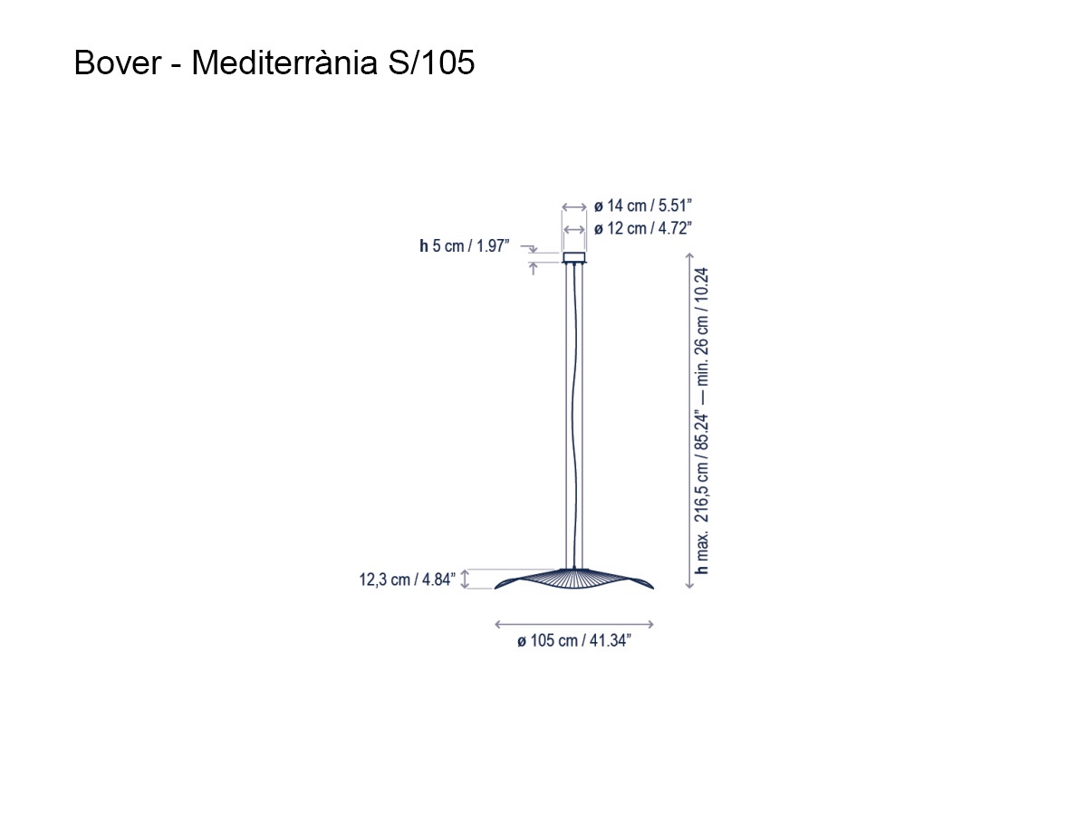 Bover Mediterrania S 105 Suspension Lamp
