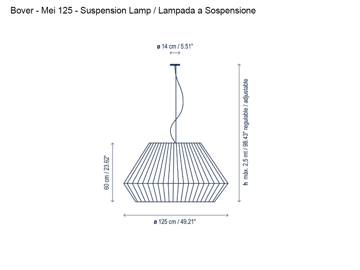 Bover Mei 125 Suspension Lamp
