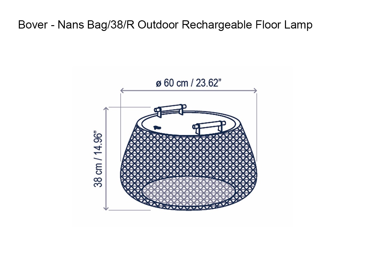 Bover Nans Bag38r Outdoor Rechargeable Floor Lamp